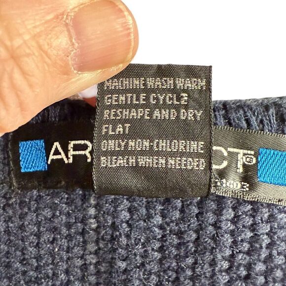 Vtg 80s 90s Architect Sweater Vest Hong Kong M EclecticGrandpa Blue Stripes - Picture 4 of 6